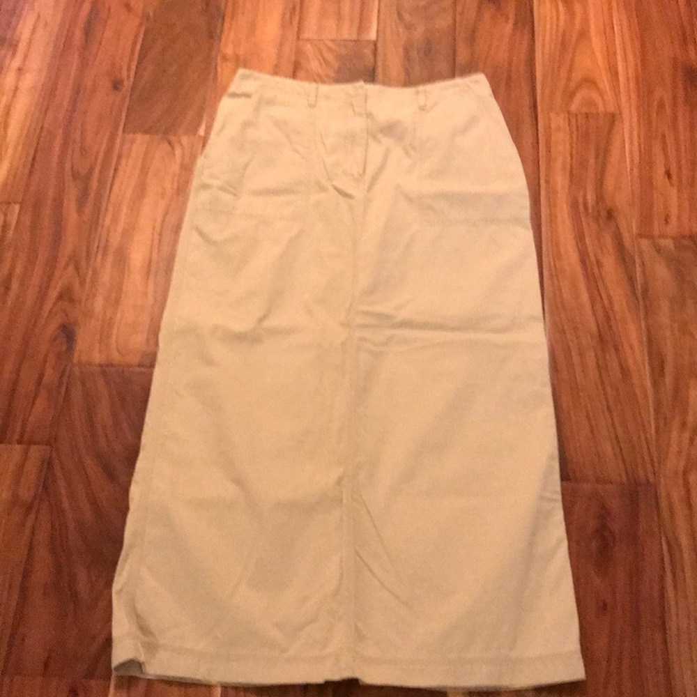 RALPH LAUREN khaki maxi skirt, size 8